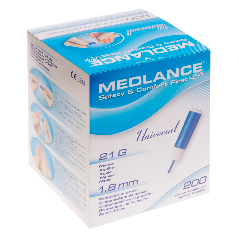 Одноразовые ланцеты Medlance Plus (универсальные) 200 штук