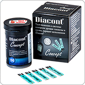 Тест-полоски Диаконт Концепт (Diacont Concept), 50 штук